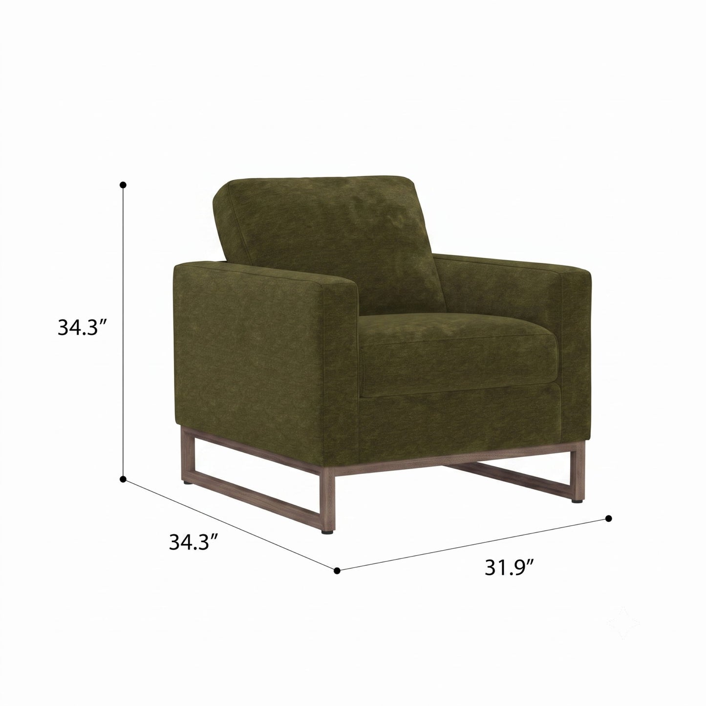 Accent Chair With Track Arm Design