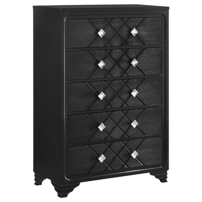 Penelope - 5-Drawer Bedroom Chest - Midnight Star