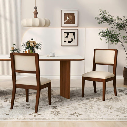 Compact Ergonomic Upholstered Side Chairs (Set of 2)