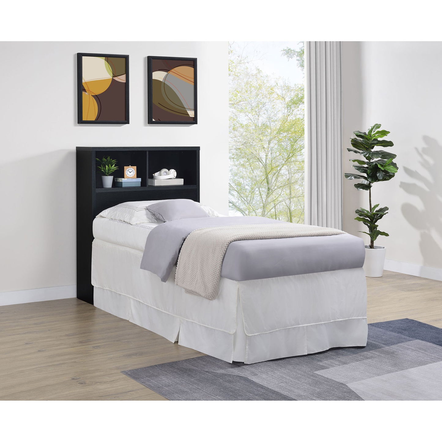 Geary - Bookcase Headboard With Open Cubbies