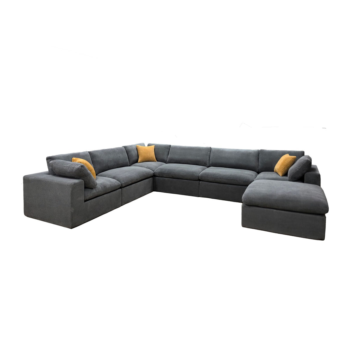 Custom Configuration Modular Sectional & Toss Pillows