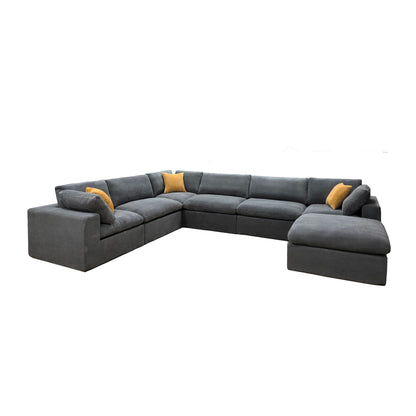 Custom Configuration Modular Sectional & Toss Pillows