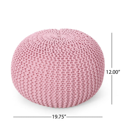 Belle - Modern Knitted Round Pouf