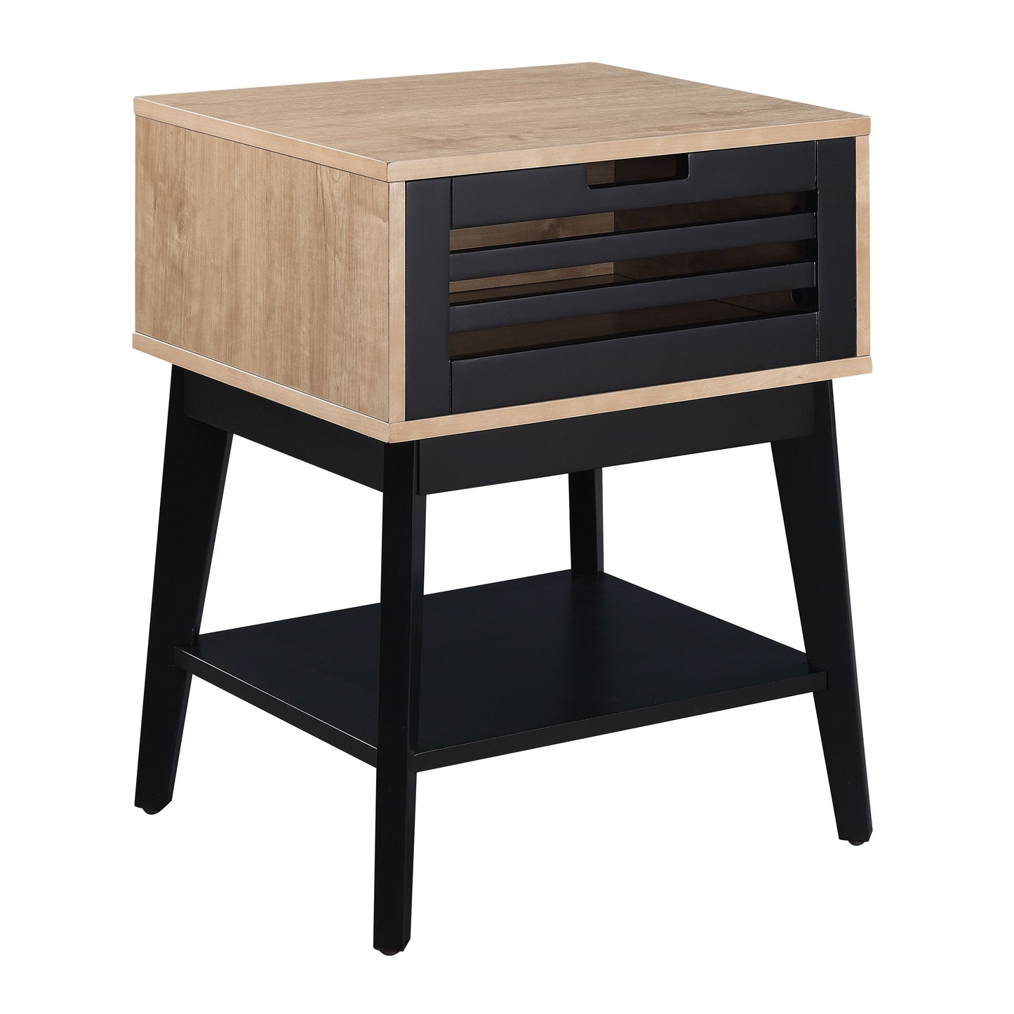 Gamaliel - End Table - Oak & Espresso Finish