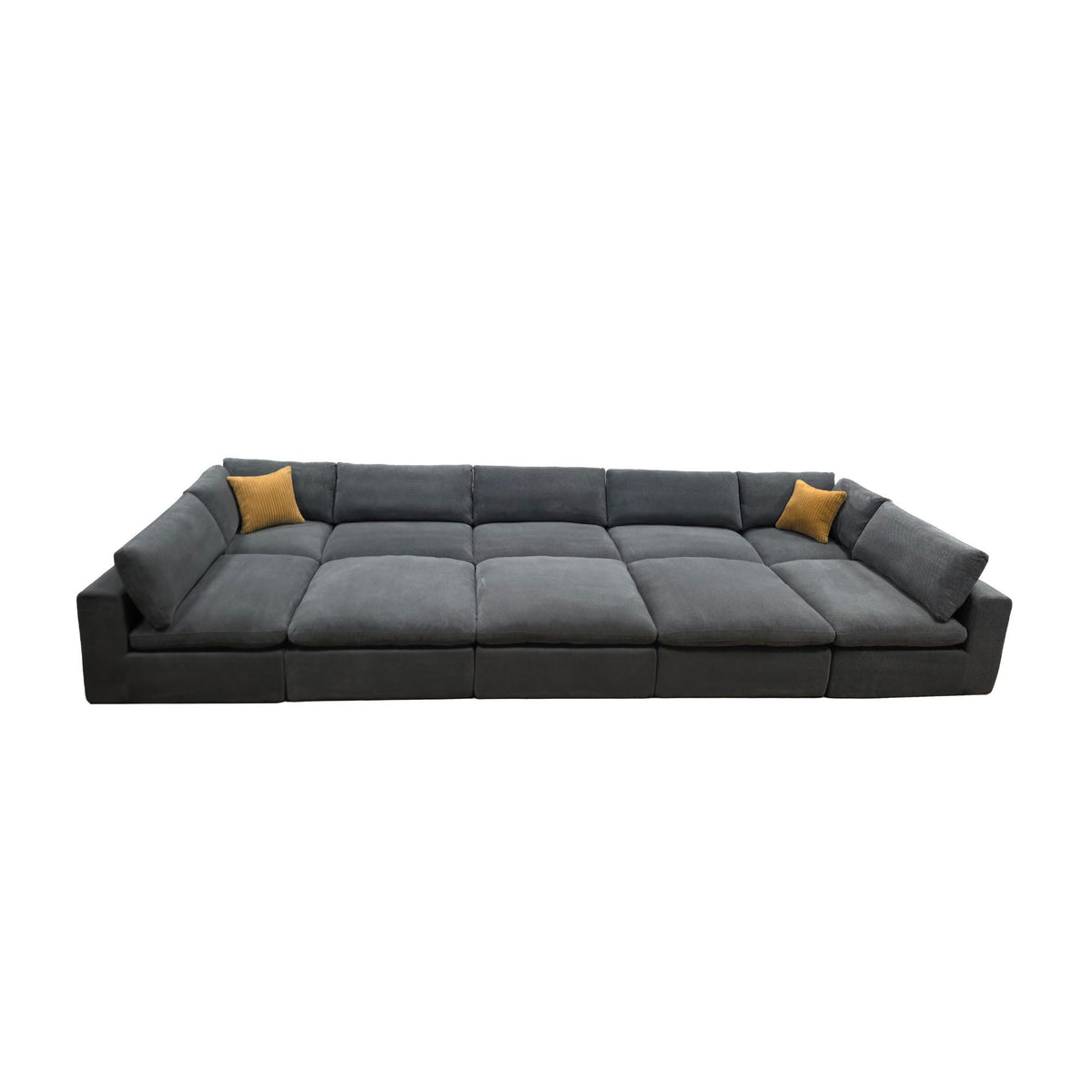 Custom Configuration Modular Sectional & Toss Pillows