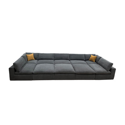 Custom Configuration Modular Sectional & Toss Pillows
