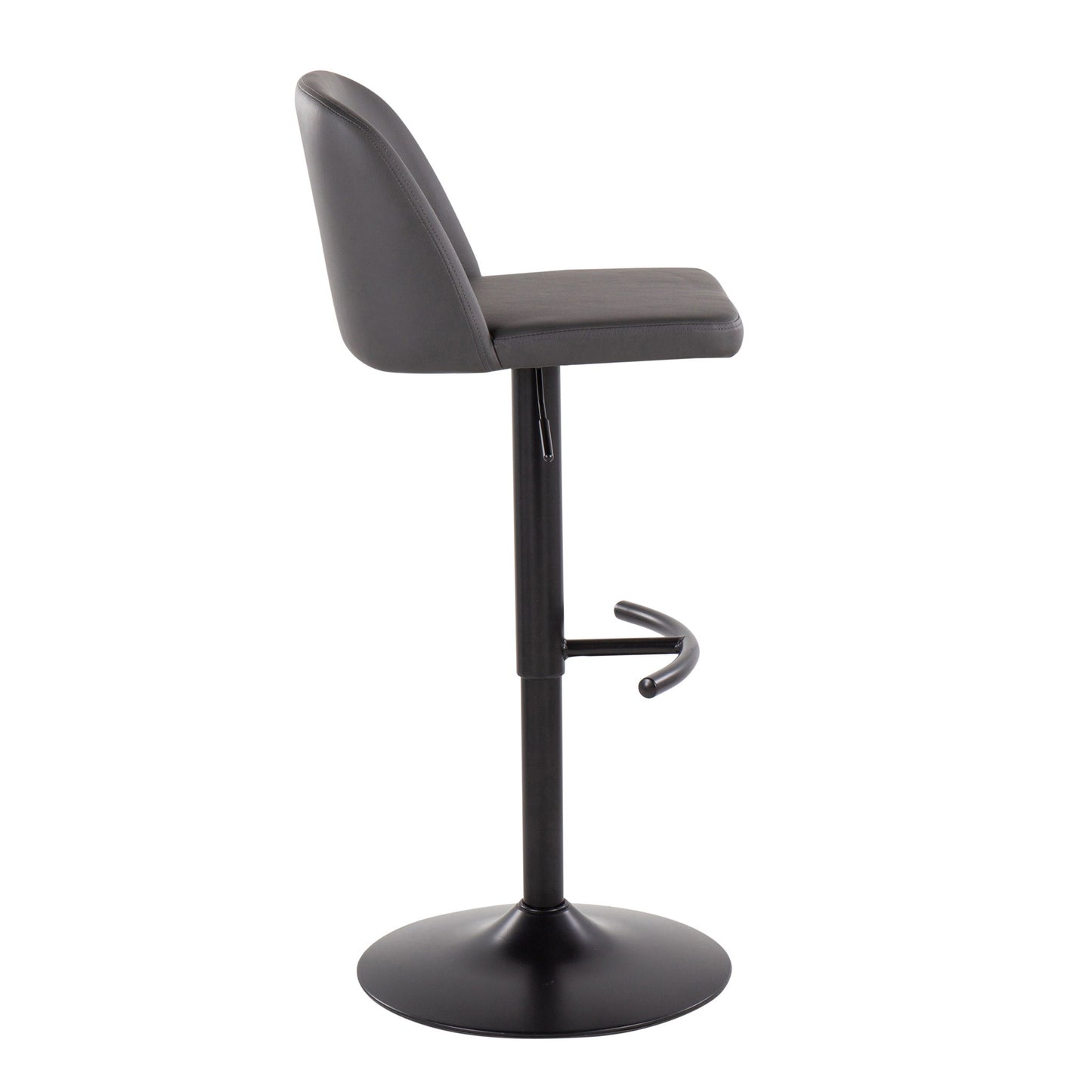 Toriano - Contemporary Adjustable Bar Stool With Rounded T Footrest (Set of 2)