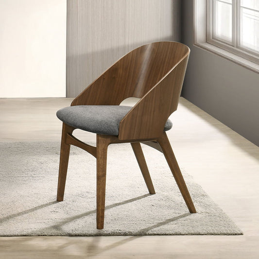 Delmon - Side Chair (Set of 2) - Dark Walnut / Gray