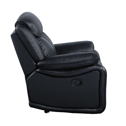 Ralorel - Loveseat - Black Top Grain Leather