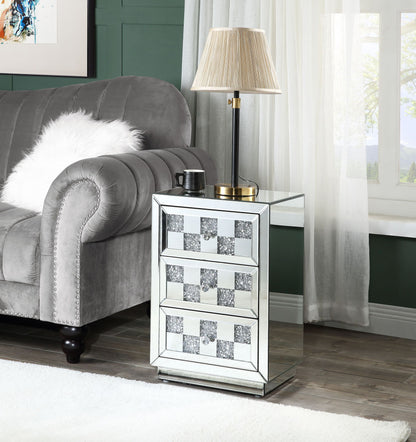 Noralie - Accent Table - Silver - Glass