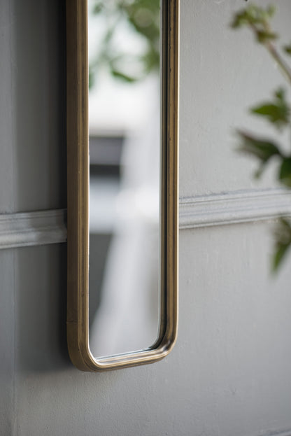 Full Length Mirror With AntiqueMetal Frame, Long Mirror For Hallway Living Room Bedroom Bathroom - Gold