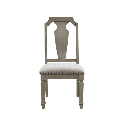 Zumala - Side Chair (Set of 2) - Beige Linen & Weathered Oak