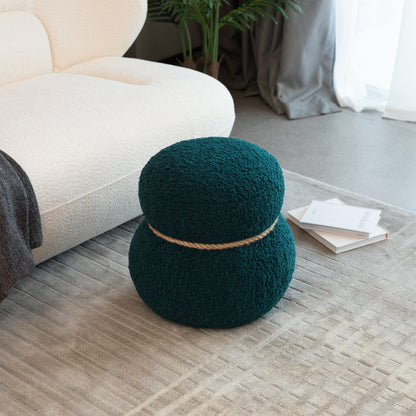 Snowman Stool With Cushion And Solid Wood Frame