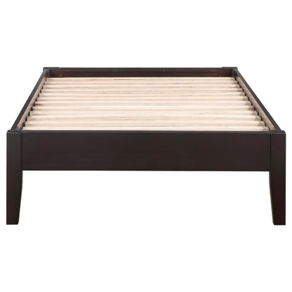Queen Platform Bed With Tapered Legs - Brown