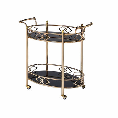 Ottesen - Glass Serving Cart - Black / Gold