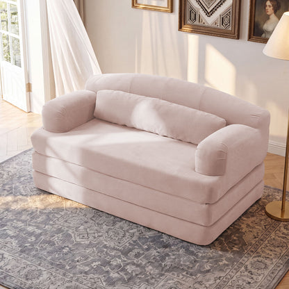 2 Seater Sofa Bed, Compact Foldable Floor Couch