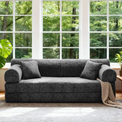 Convertible Sleeper Sofa Bed, Folding Mattress Couch & Fixed Shape Frame For Living Room