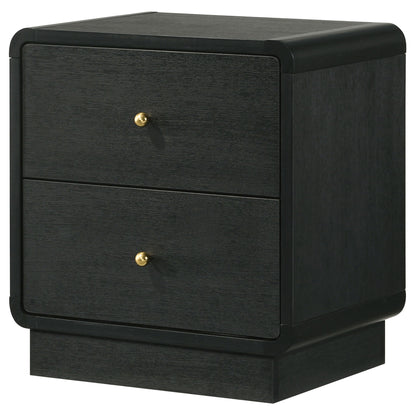 Burton - 2 Drawer Nightstand - Black
