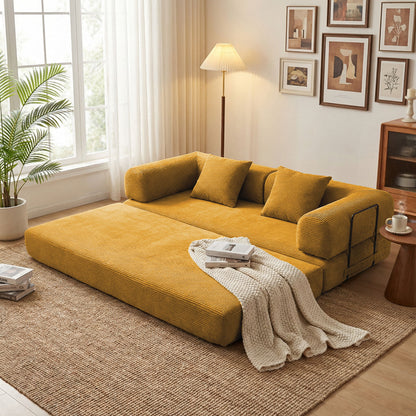 Convertible Sofa Bed With Removable Pillows