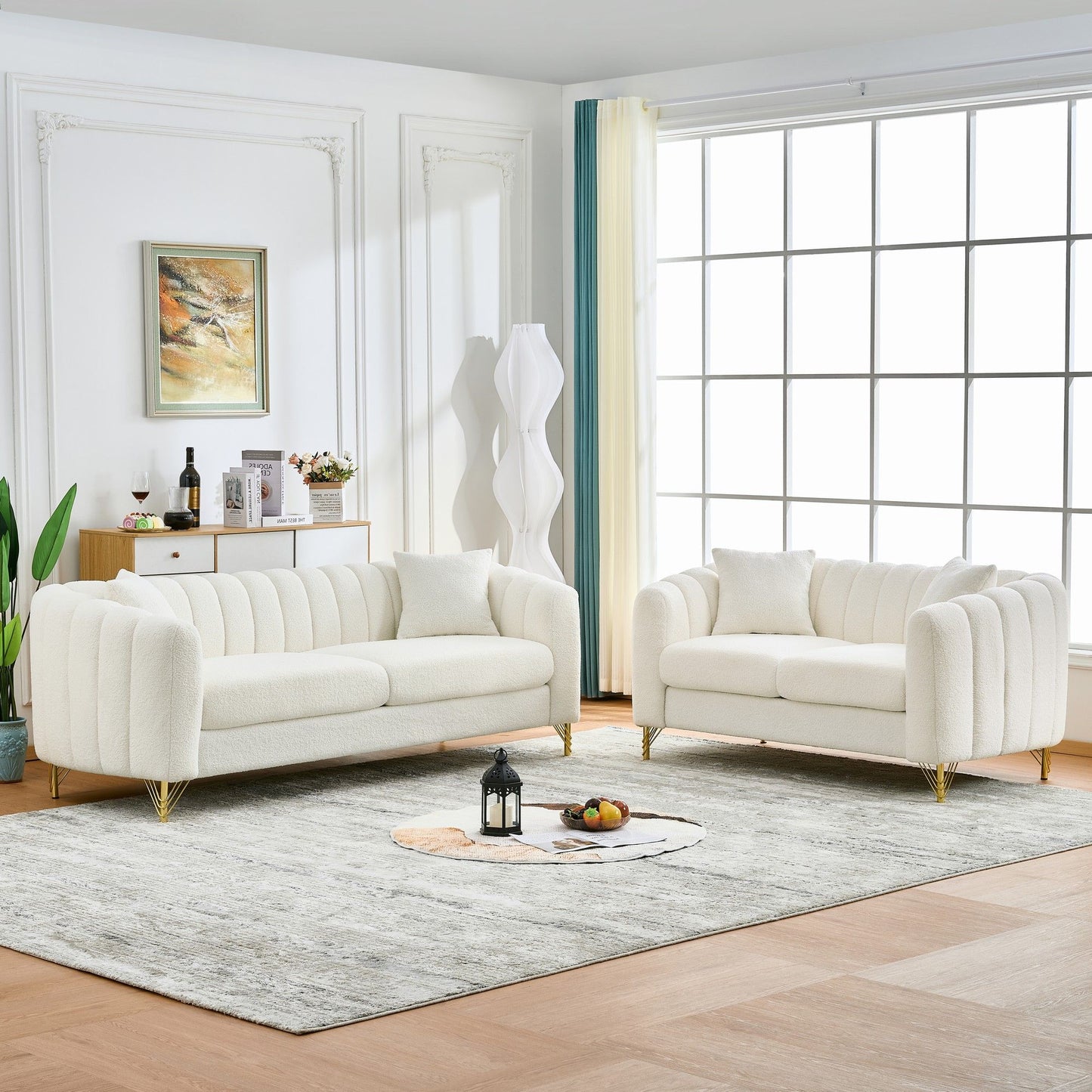 Oversized Sofa, Deep Tufted Couch