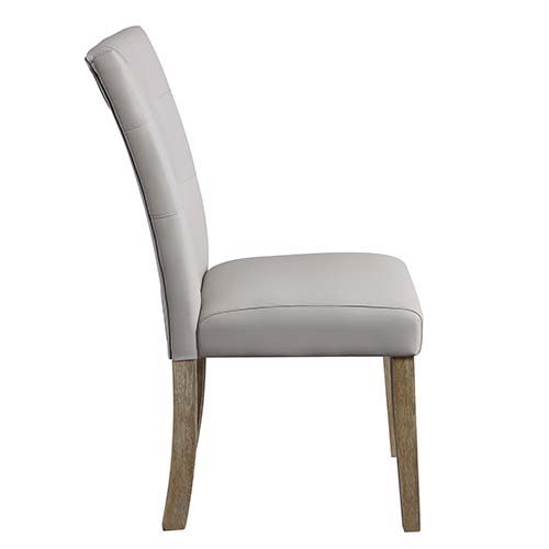 Charnell - Side Chair (Set of 2) - Gary PU & Oak Finish