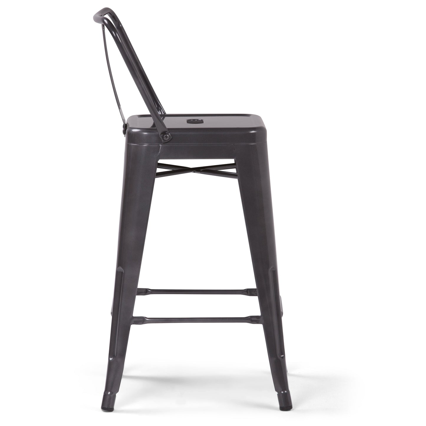 Rayne - Curved Back Metal Stool (Set of 2)