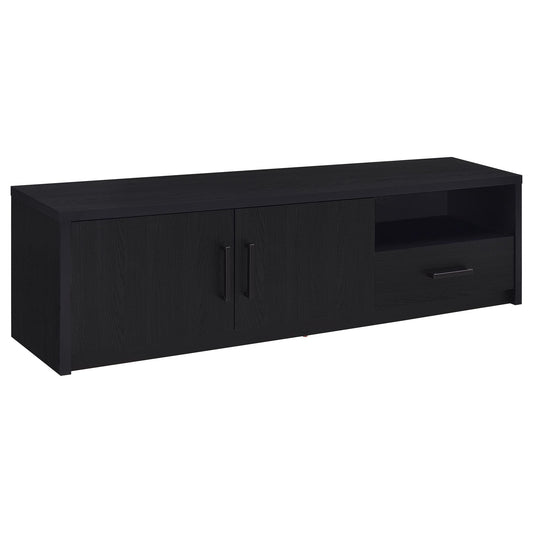 Ian - 2 Door TV Stand Media Console With Storage - Black