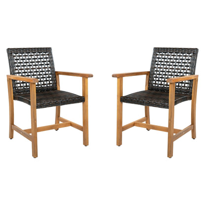 Outdoor Dining Chairs (Set of 2) - Brown / Teak