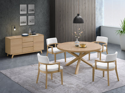 Kasem - Round Dining Table - Oak