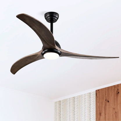 Indoor Outdoor Ceiling Fan With Light With Remote Control, Noiseless Reversible Motor, 6 Speed, 3 Color