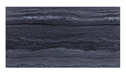 Zasir - Coffee Table - Gray Printed Faux Marble Top & Mirrored Silver