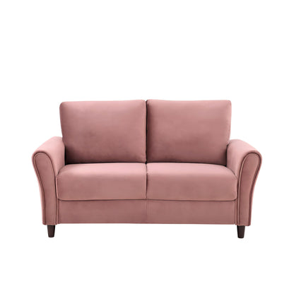 Patricia - Curved Arm Loveseat Sofa
