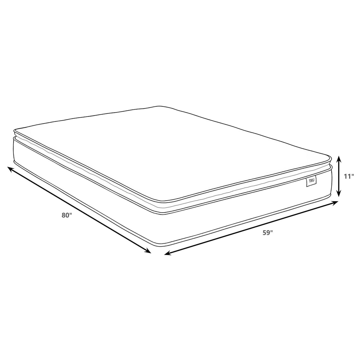 Constance - 11" Pillow Top Hybrid Mattress With Memory Foam And Open Coils