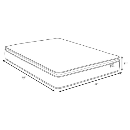 Constance - 11" Pillow Top Hybrid Mattress With Memory Foam And Open Coils
