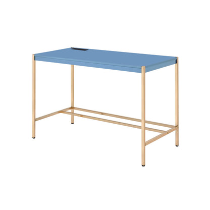 Midriaks - Writing Desk With USB - Gold / Navy Blue