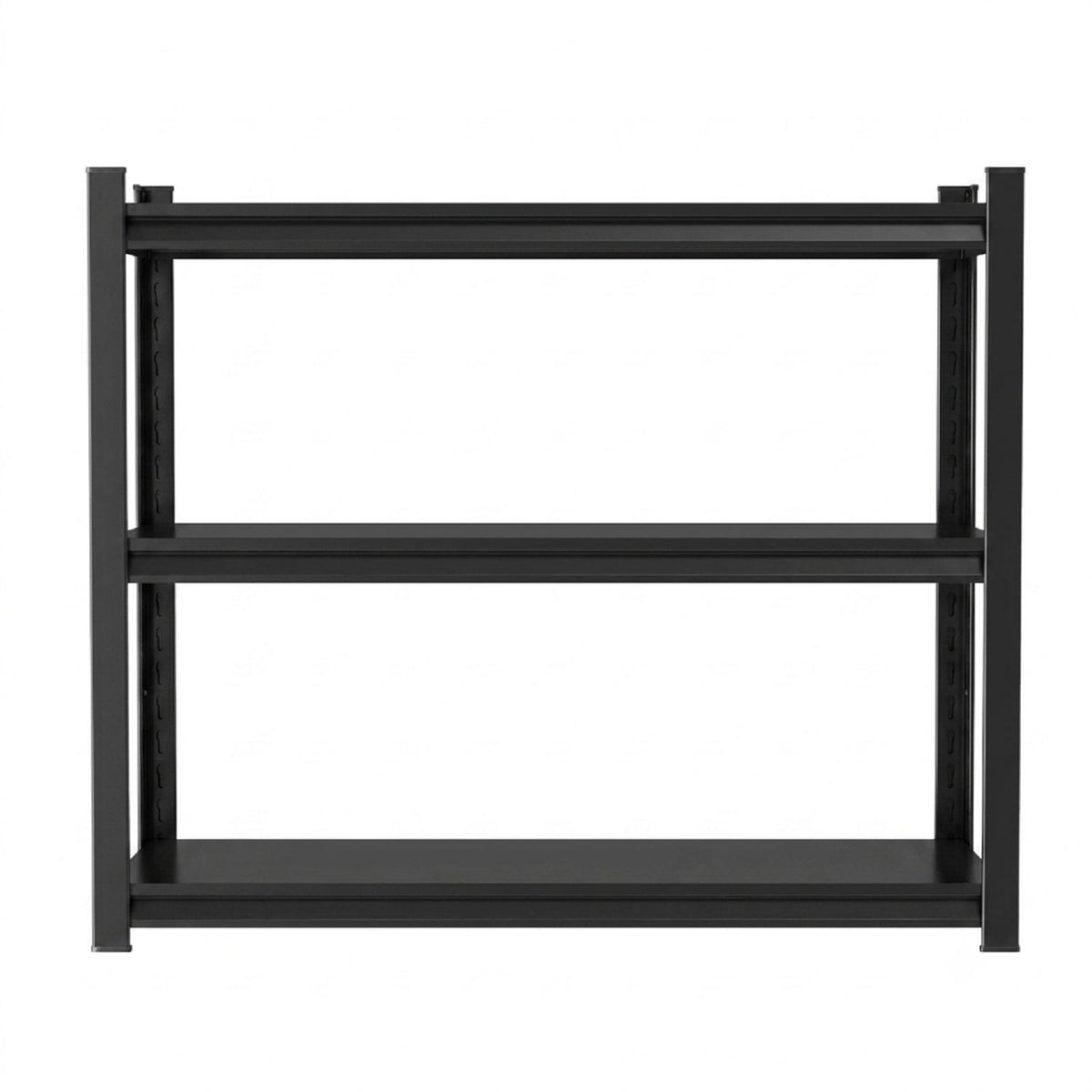 3 Tier Adjustable Height Storage Shelving Unit, Large Capacity Multipurpose Organizer Rack - Black