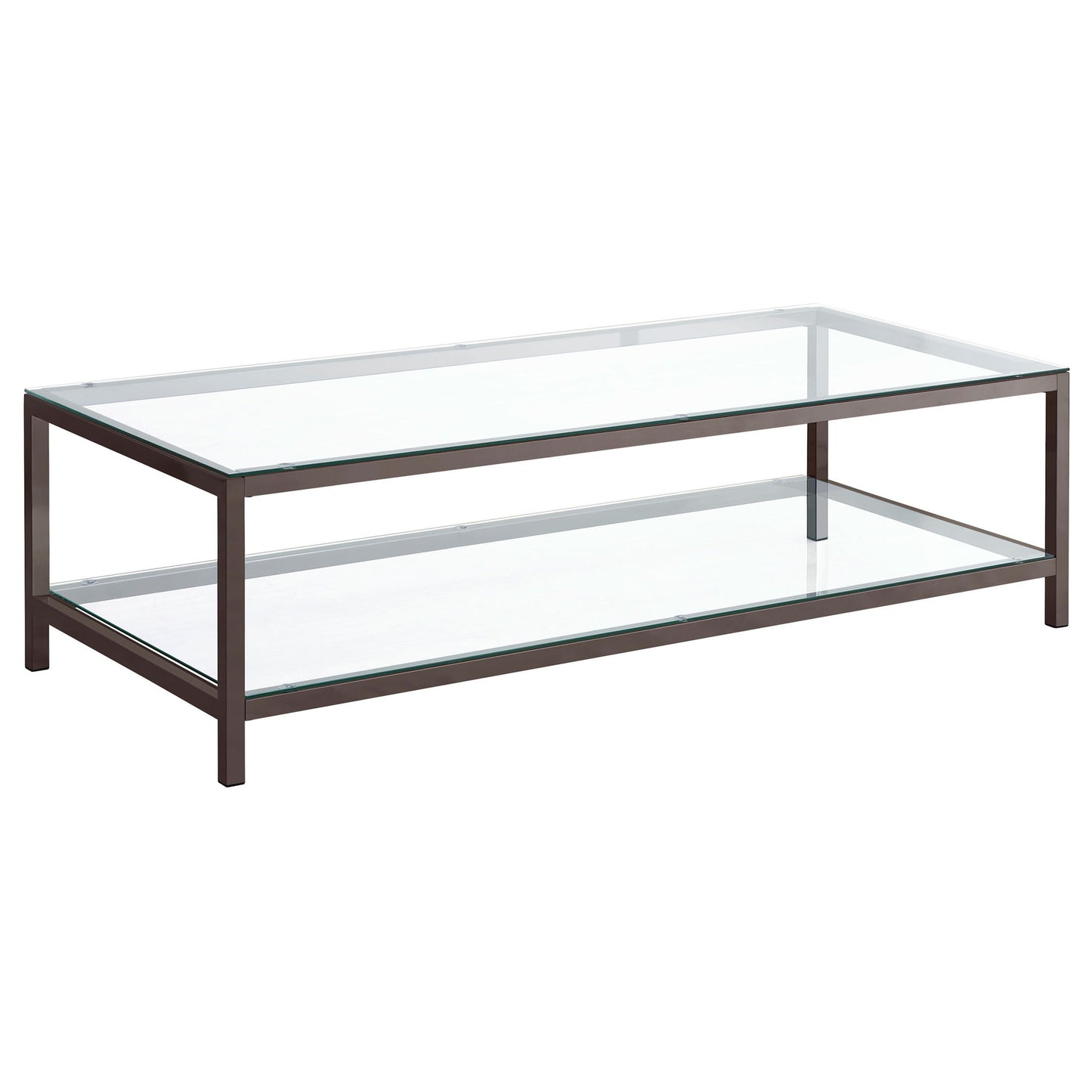 Natasha - 1 Shelf Coffee Table - Nickel