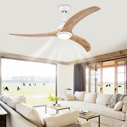 Indoor Outdoor Ceiling Fan With Light With Remote Control, Noiseless Reversible Motor, 6 Speed, 3 Color