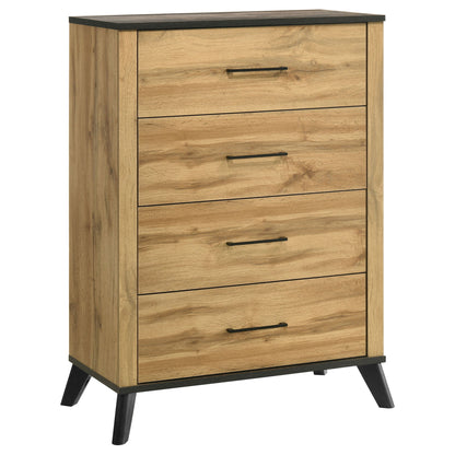 Georgina - 4 Drawer Bedroom Chest - Natural Wood