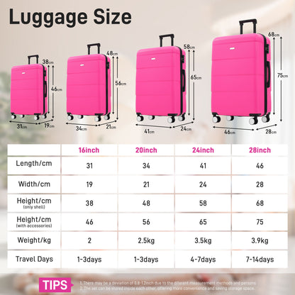 Hardshell Luggage Set 6 Piece With Duffel & Toiletry Bag