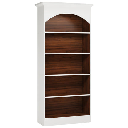 5 Tier Library Bookcase For Living Room