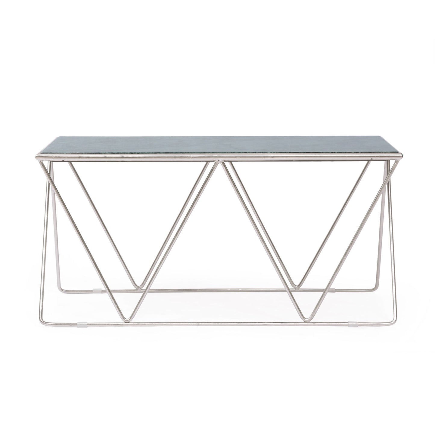 Modern Glam Marble Coffee Table With Gold Base - Green