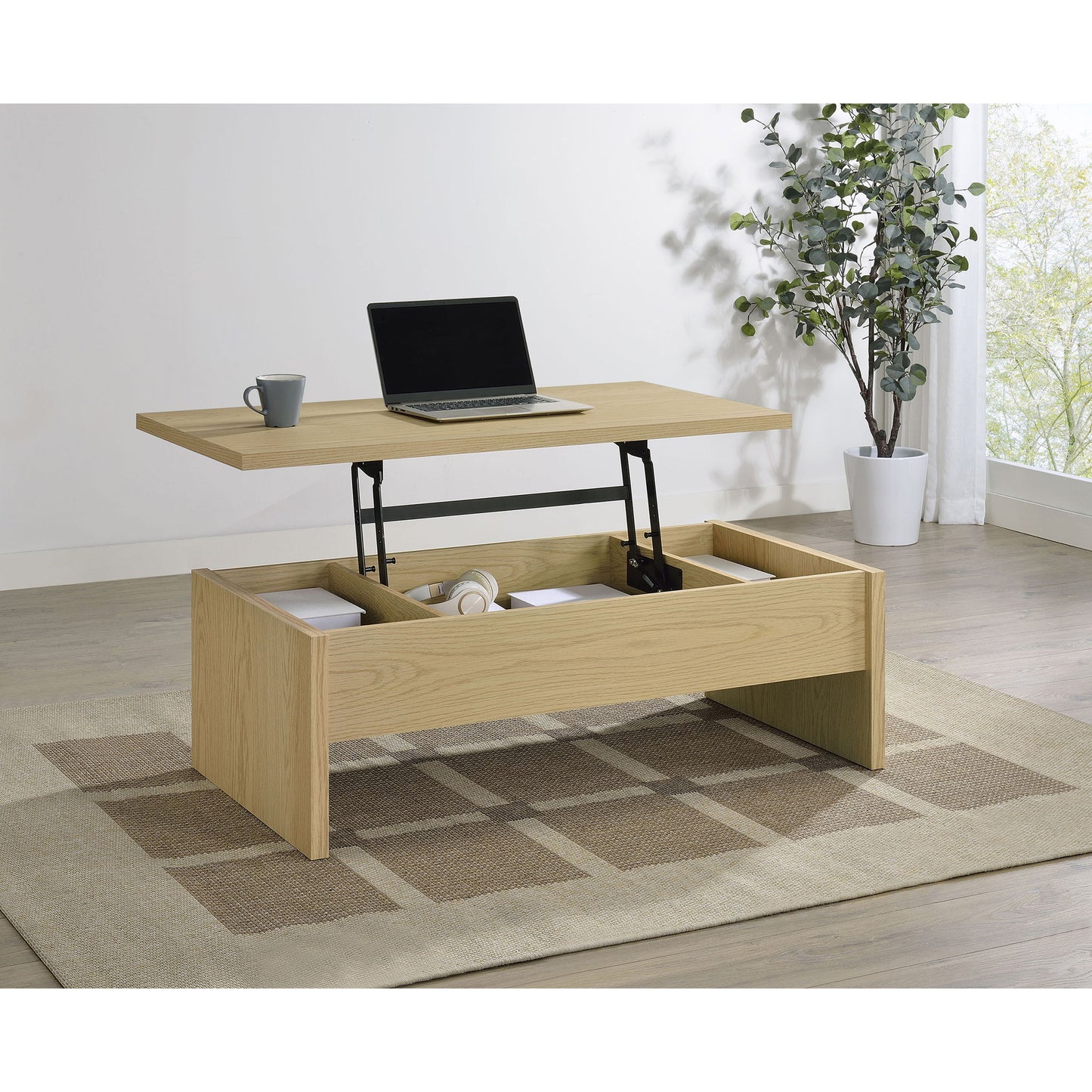 Parker - Lift Top Coffee Table - Light Oak