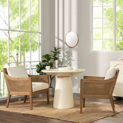 Ontario - Upholstered Accent Arm Chair - Natural White