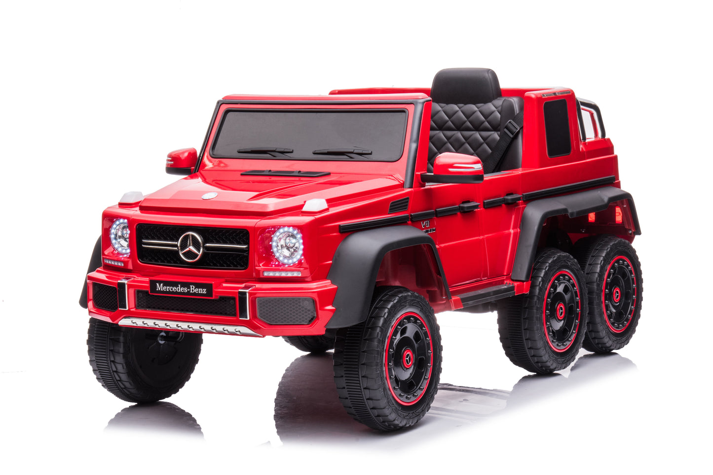 Kids Ride On Cars, Licensed Mercedes-Benz Electric Car For Kids With 6 Wheel Shock Absorber, 24V7Ah Super Battery Powered Toy With Remote And Leather Seat, 3 Speeds, Music, Horn, LED Lights