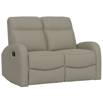 Manual Reclining Loveseat With Dual Seating Support For Living Room