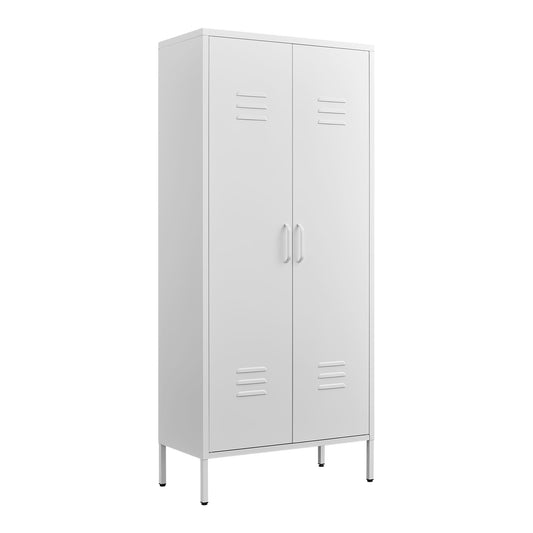 Modern Storage Cabinet With Adjustable Shelves, Magnetic Door Stopper