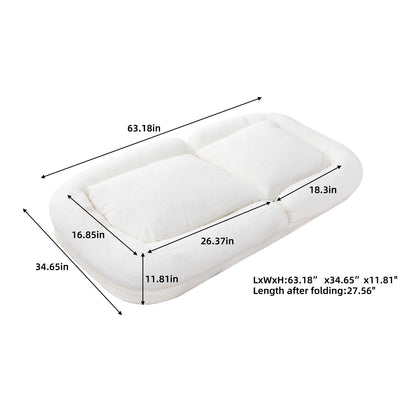 Contemporary Folding Sofa Chair With 5 Adjustable Positions For Gaming, Meditation, And Relaxation