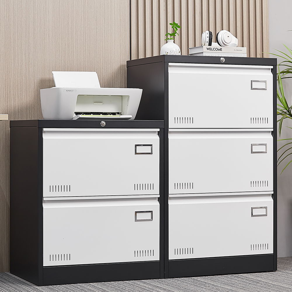 Filing Cabinet Lateral File Cabinet 3 Drawer, Locking Metal File Cabinets Three Drawer, Office Filing Cabinet With Lock Drawers For Home Office