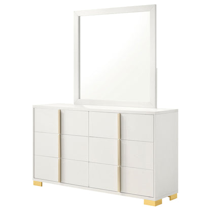 6 Drawer Dresser With Mirror - White